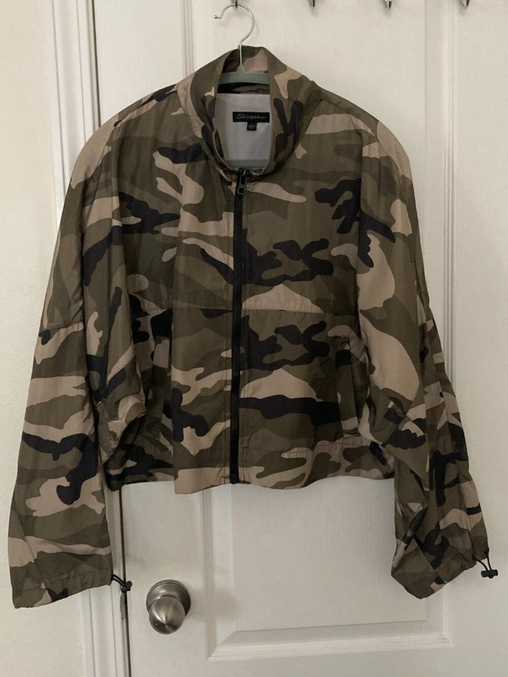 Shinestar Cropped Camo Jacket Size L